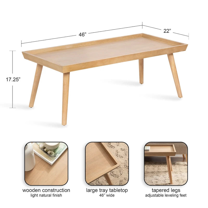 Table basse rectangulaire en bois Kate et Laurel Eastmont