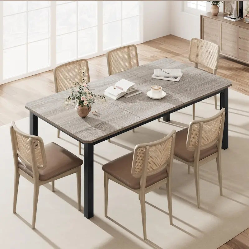 Table à Manger Industrielle pour 6 à 8 Personnes