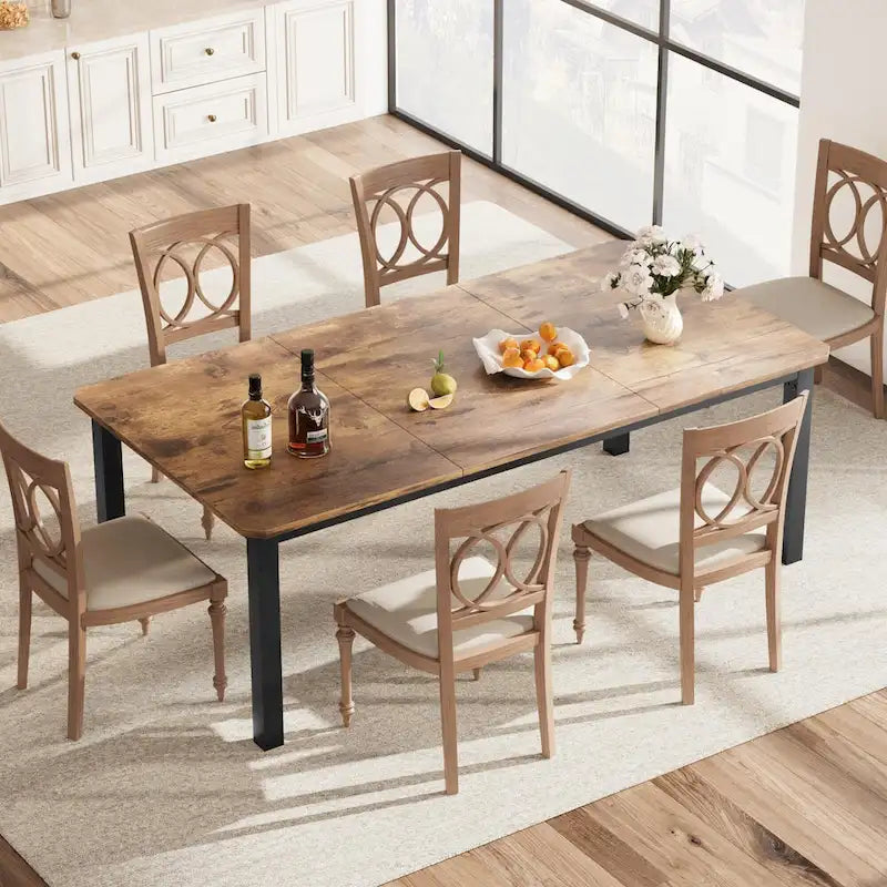 Table à Manger Industrielle pour 6 à 8 Personnes