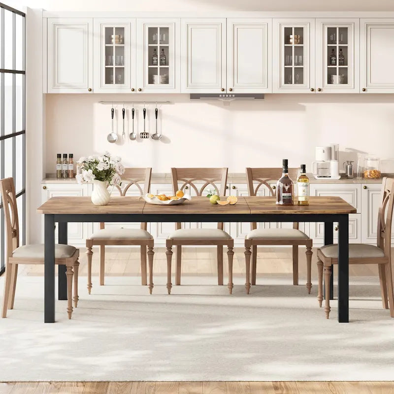 Table à Manger Industrielle pour 6 à 8 Personnes