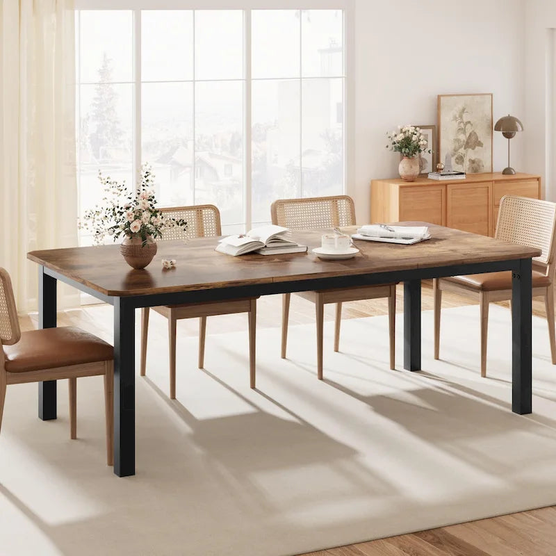Table à Manger Industrielle pour 6 à 8 Personnes