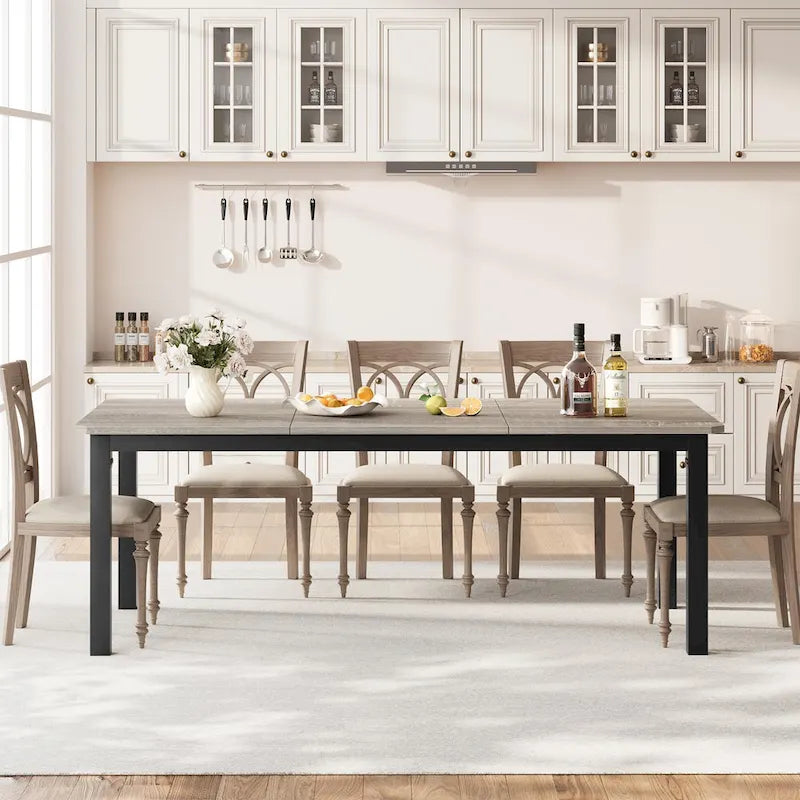 Table à Manger Industrielle pour 6 à 8 Personnes