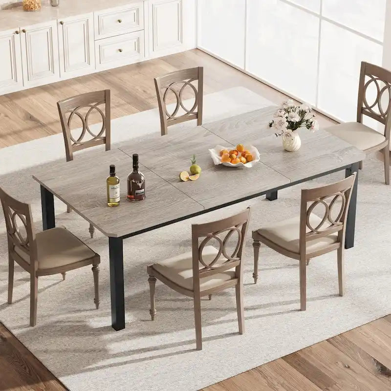 Table à Manger Industrielle pour 6 à 8 Personnes