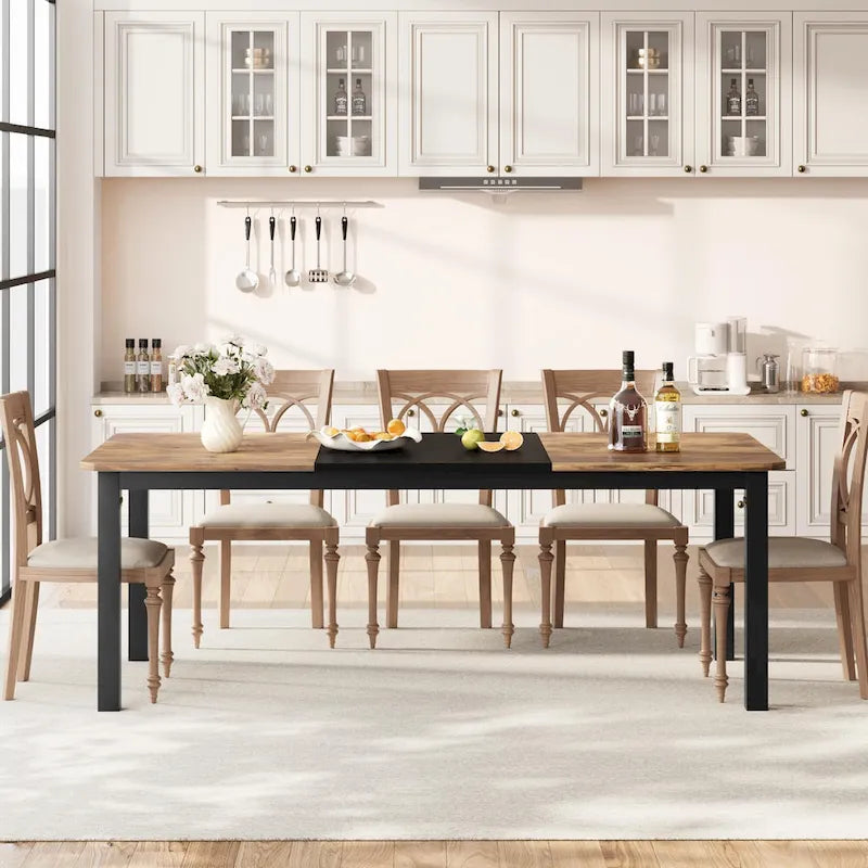 Table à Manger Industrielle pour 6 à 8 Personnes