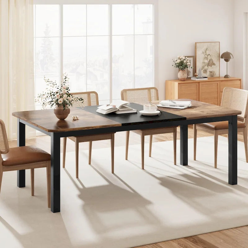 Table à Manger Industrielle pour 6 à 8 Personnes
