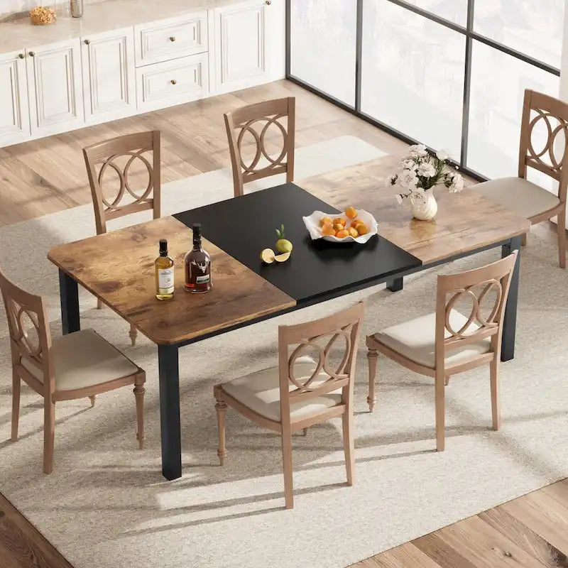 Table à Manger Industrielle pour 6 à 8 Personnes