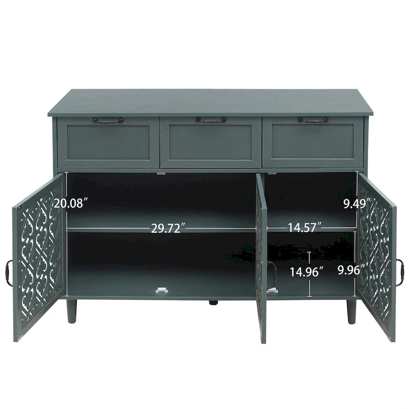 Meuble à 3 portes et 3 tiroirs pour chambre et salon
