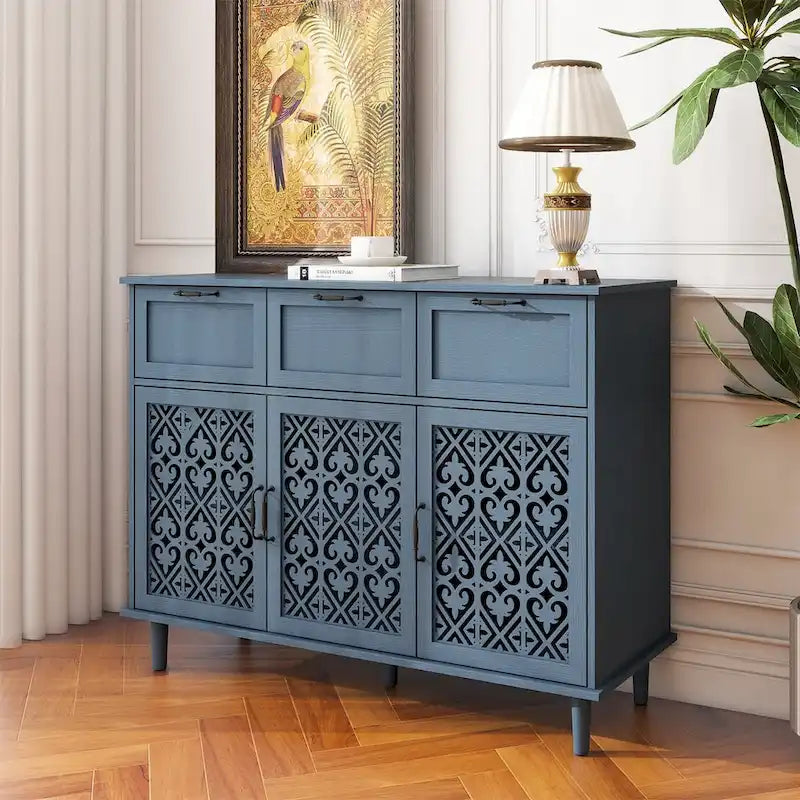 Meuble à 3 portes et 3 tiroirs pour chambre et salon