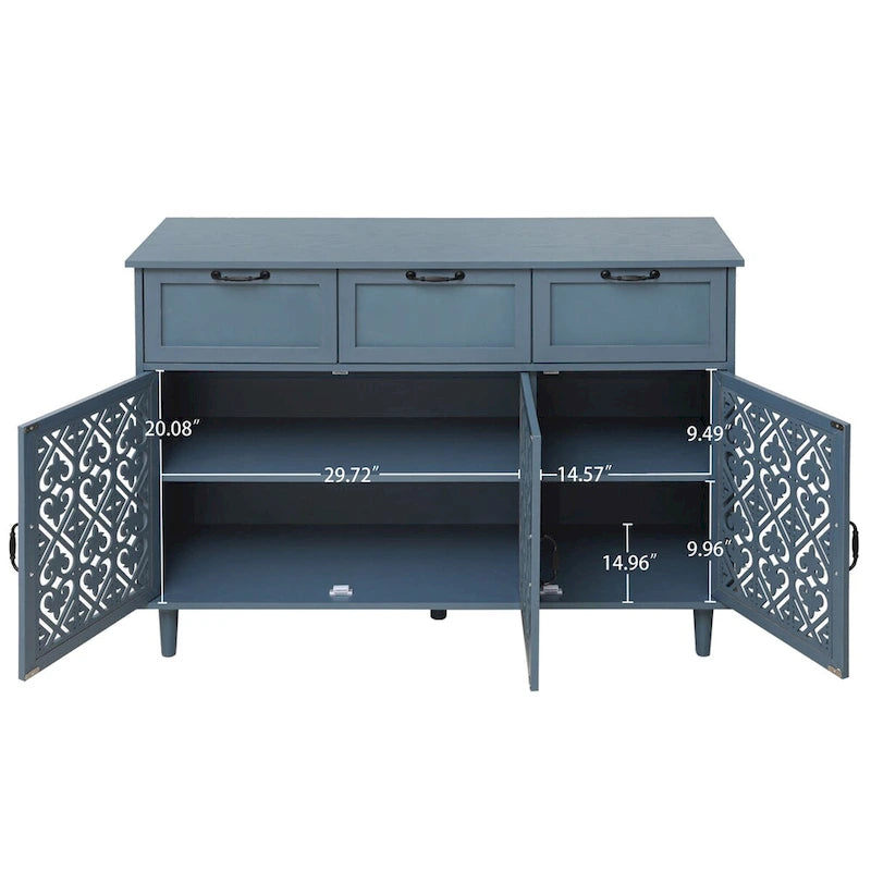 Meuble à 3 portes et 3 tiroirs pour chambre et salon