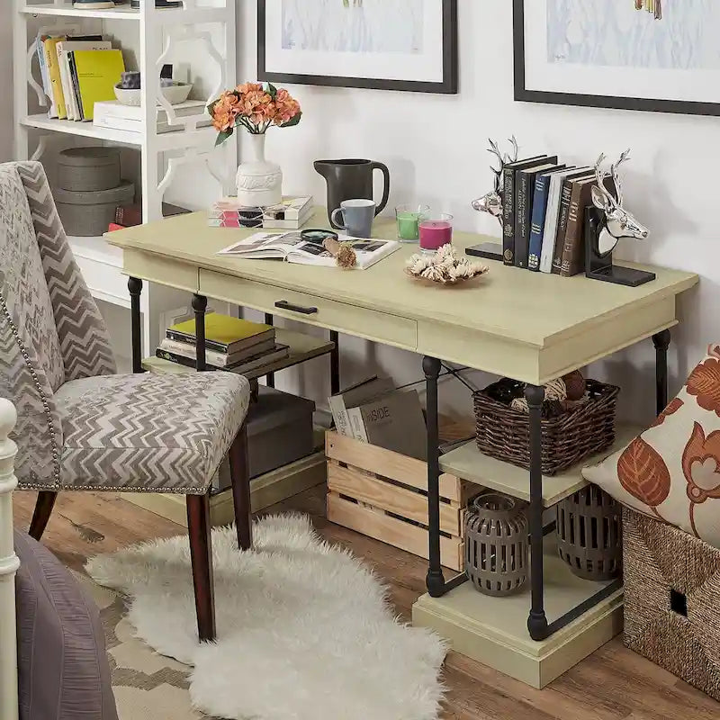 Bureau d'écriture de rangement Barnstone Cornice à 1 tiroir par iNSPIRE Q Artisan