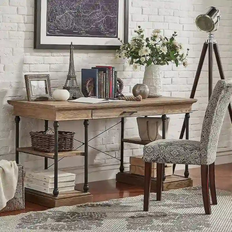 Bureau d'écriture de rangement Barnstone Cornice à 1 tiroir par iNSPIRE Q Artisan