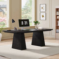 Bureau d'ordinateur rustique de 160 cm pour bureau à domicile