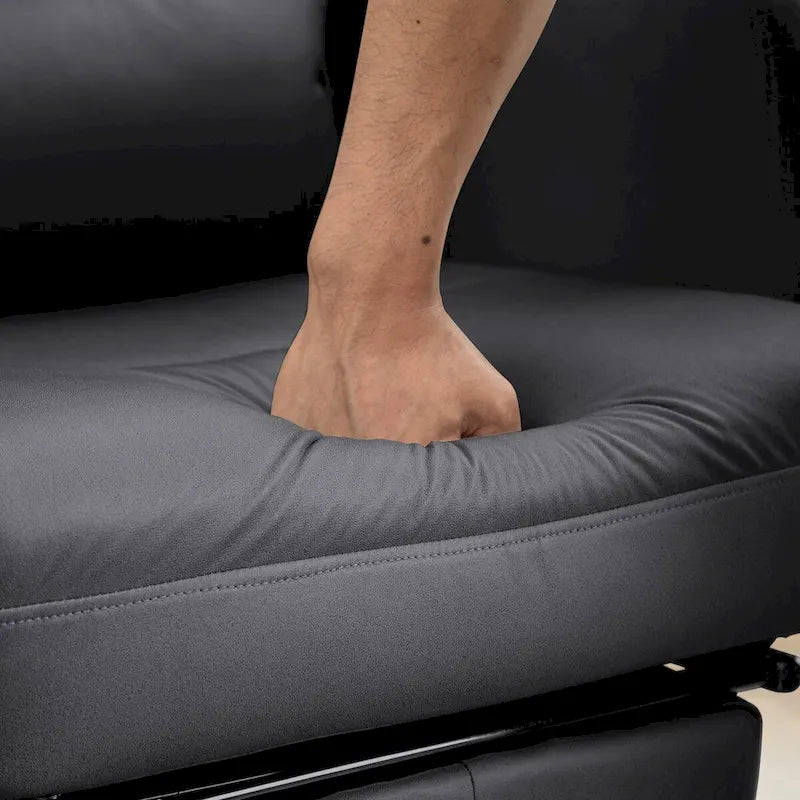 Chaise de bureau ergonomique pivotante, dossier haut avec appui-tête et soutien lombaire, chaise de patron confortable pour sédentaire, inclinable à 155°