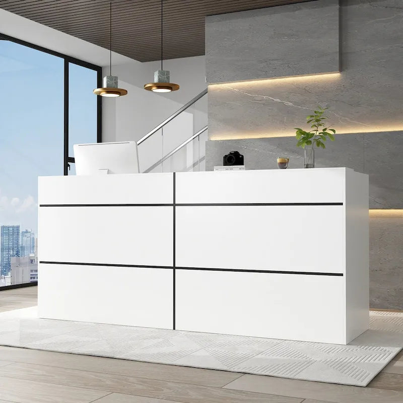 Bureau de réception avec comptoir, Table de réception moderne pour salle d'attente