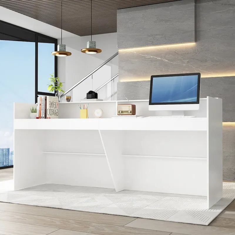 Bureau de réception avec comptoir, Table de réception moderne pour salle d'attente