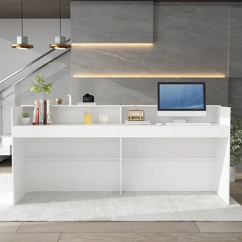 Bureau de réception avec comptoir, Table de réception moderne pour salle d'attente