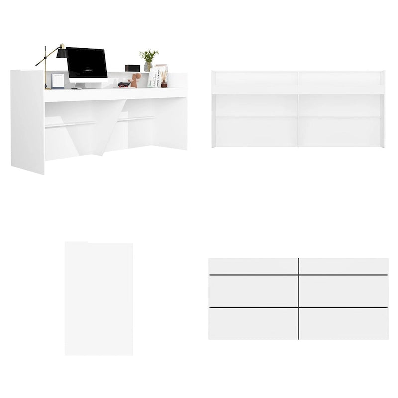 Bureau de réception avec comptoir, Table de réception moderne pour salle d'attente