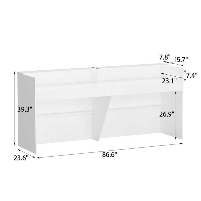 Bureau de réception avec comptoir, Table de réception moderne pour salle d'attente