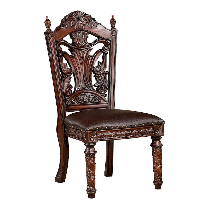 Ensemble de salle à manger 7 pièces extensible traditionnel en bois massif de cerisier Abeena de Furniture of America