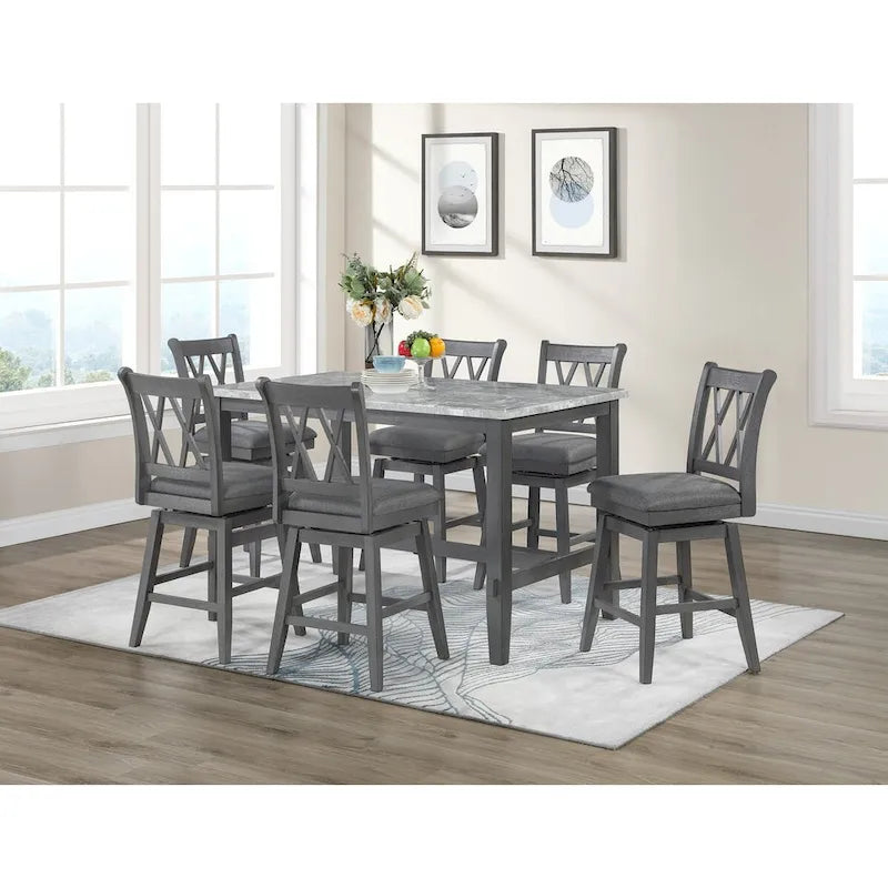 Ensemble comptoir 7 pièces Hudson Marble