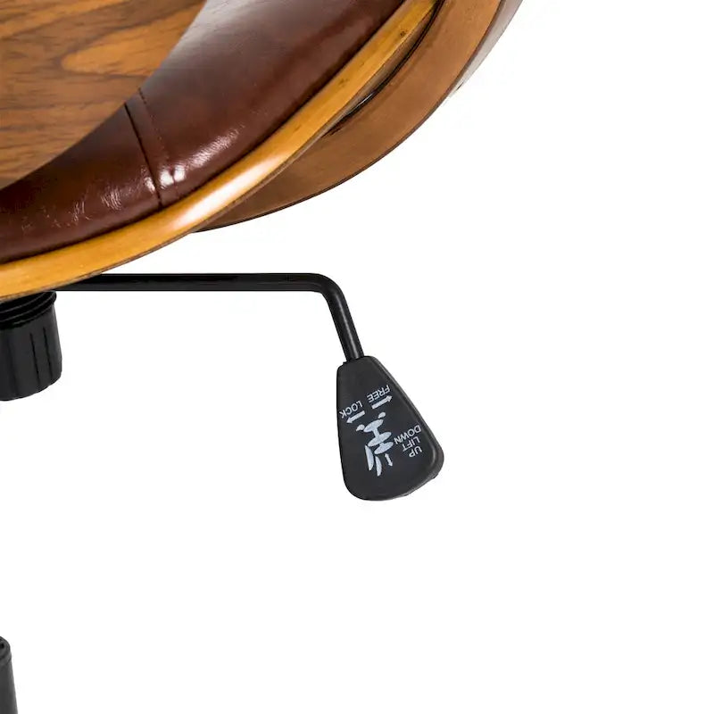 Chaise de bureau pivotante Glitzhome moderne ergonomique en similicuir réglable avec vérin à gaz