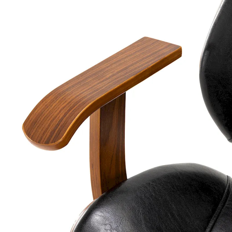Chaise de bureau pivotante Glitzhome moderne ergonomique en similicuir réglable avec vérin à gaz