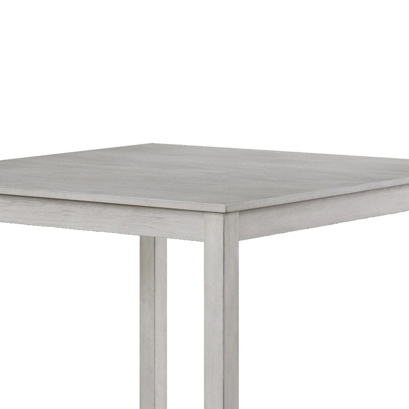 Ensemble 5 pièces Cher, table à manger hauteur comptoir, 4 chaises, tissu gris, bois