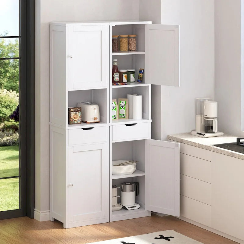 Meuble de rangement de salle de bain haut Futzca, 64 po H, armoire de rangement étroite sur pied