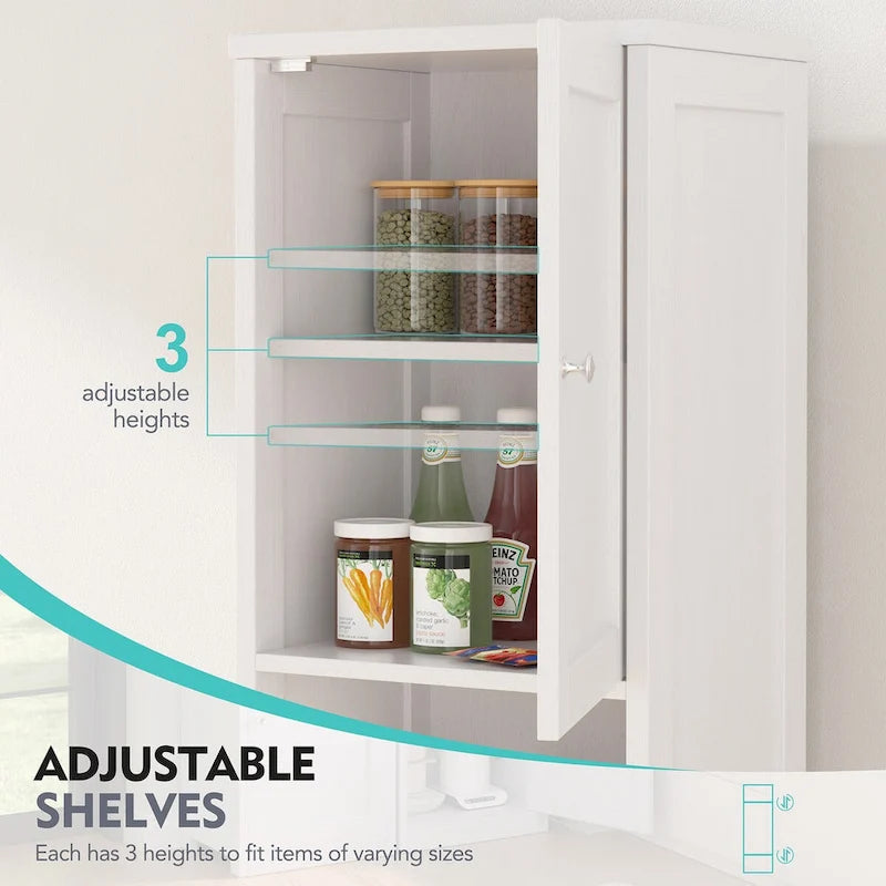 Meuble de rangement de salle de bain haut Futzca, 64 po H, armoire de rangement étroite sur pied