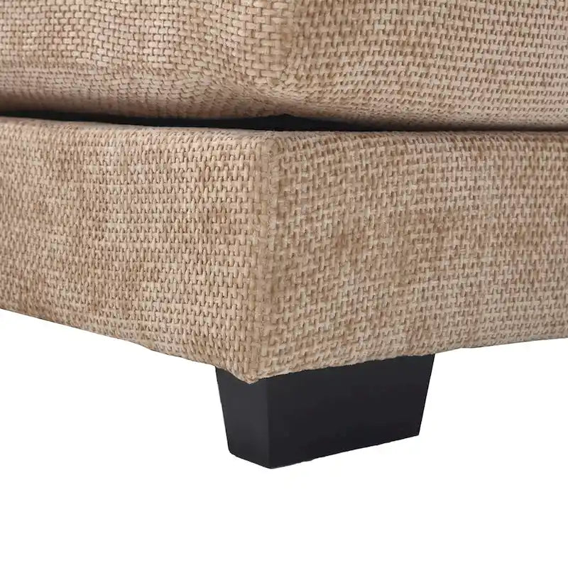 Canapé d'angle en tissu chenille réversible confortable en forme de U