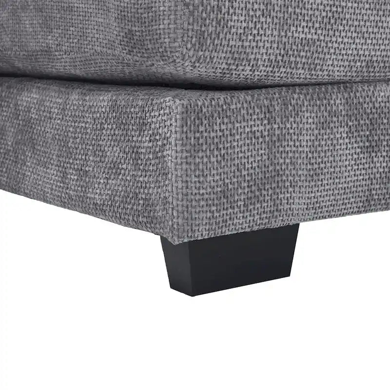 Canapé d'angle en tissu chenille réversible confortable en forme de U