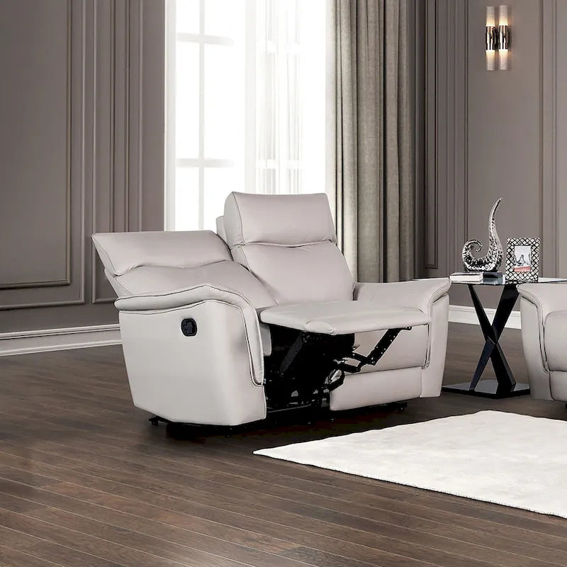 Causeuse inclinable manuelle Marty Modern Leather Match de Furniture of America
