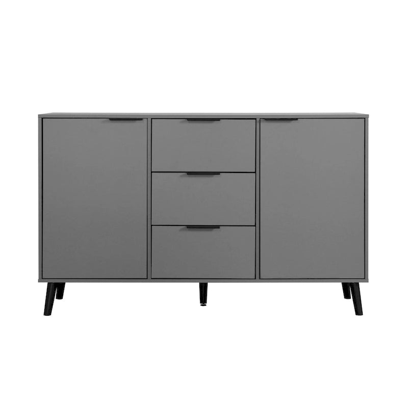 Bahut commode de rangement, Meuble de bar à café en bois avec tiroirs et portes