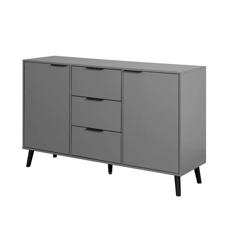 Bahut commode de rangement, Meuble de bar à café en bois avec tiroirs et portes
