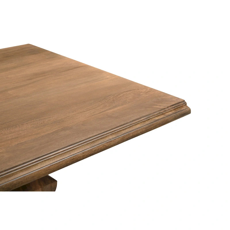 Table à manger Willow à double piédestal en bois massif