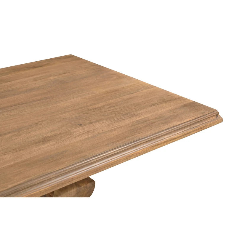 Table à manger Willow à double piédestal en bois massif