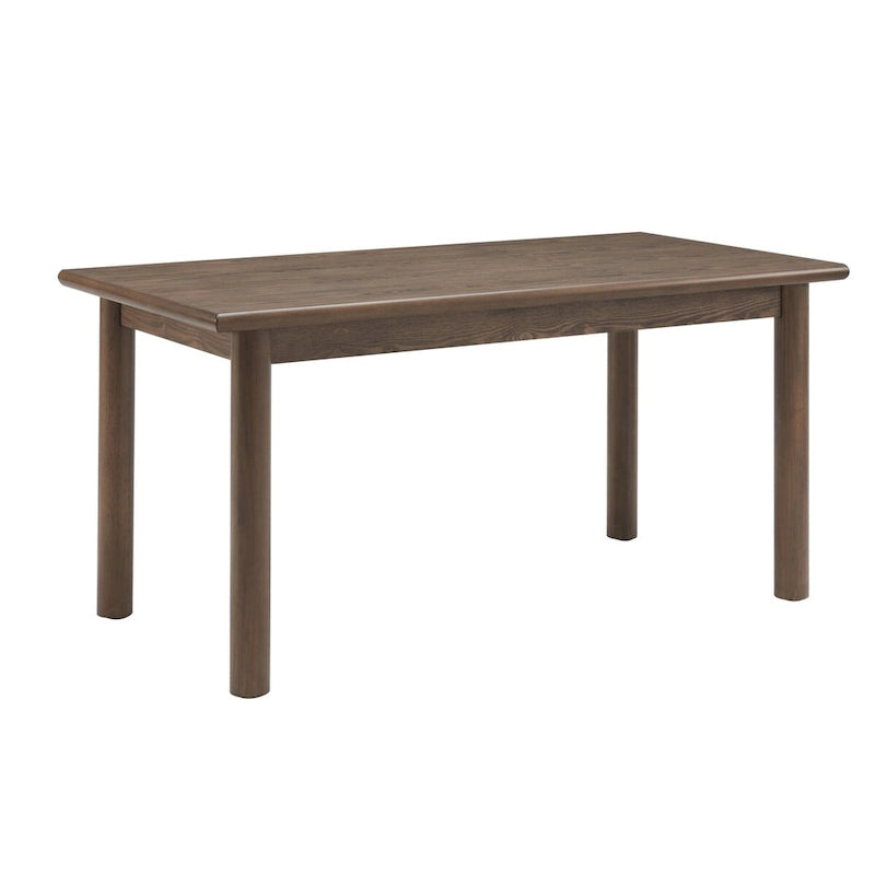 Table à manger rectangulaire 6 personnes, table de cuisine, table de salle à manger en bois avec pieds en bois massif, montage ultra facile