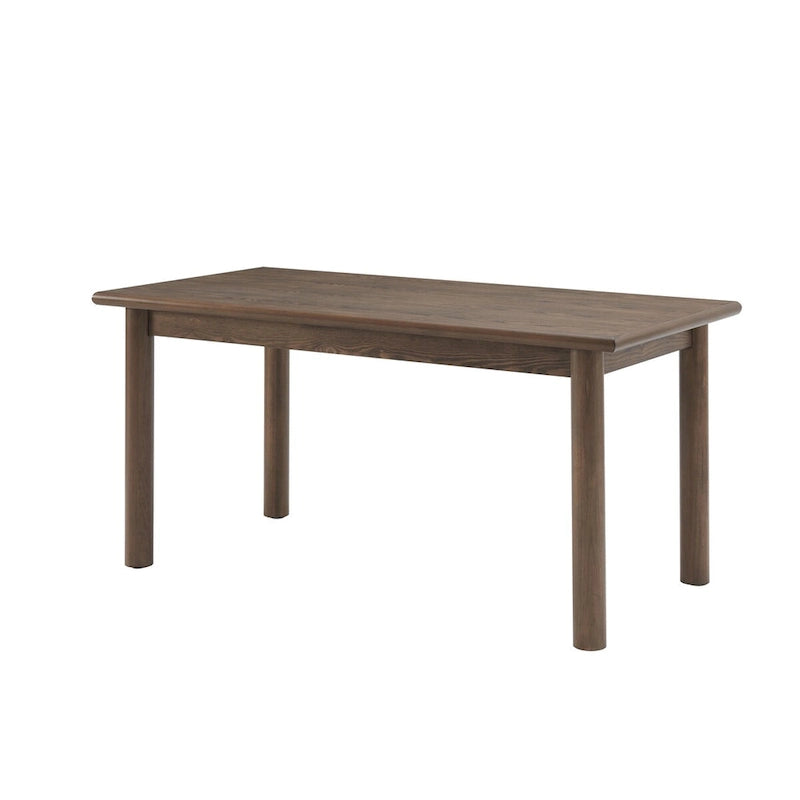 Table à manger rectangulaire 6 personnes, table de cuisine, table de salle à manger en bois avec pieds en bois massif, montage ultra facile