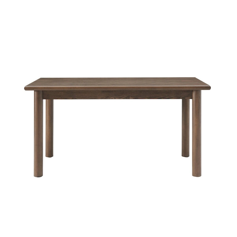 Table à manger rectangulaire 6 personnes, table de cuisine, table de salle à manger en bois avec pieds en bois massif, montage ultra facile