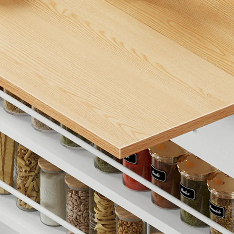 Îlot de cuisine avec abattant et meuble poubelle double basculant