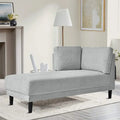 Élégante chaise longue de loisir individuelle rembourrée en tissu de lin pour l'intérieur