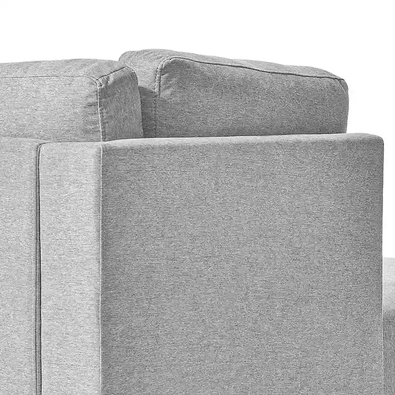 Élégante chaise longue de loisir individuelle rembourrée en tissu de lin pour l'intérieur