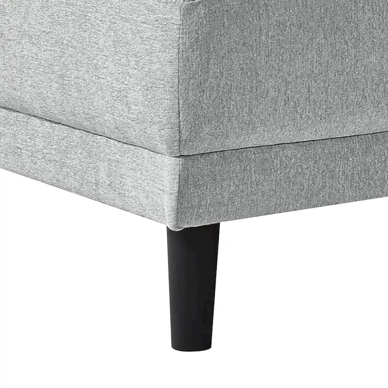 Élégante chaise longue de loisir individuelle rembourrée en tissu de lin pour l'intérieur