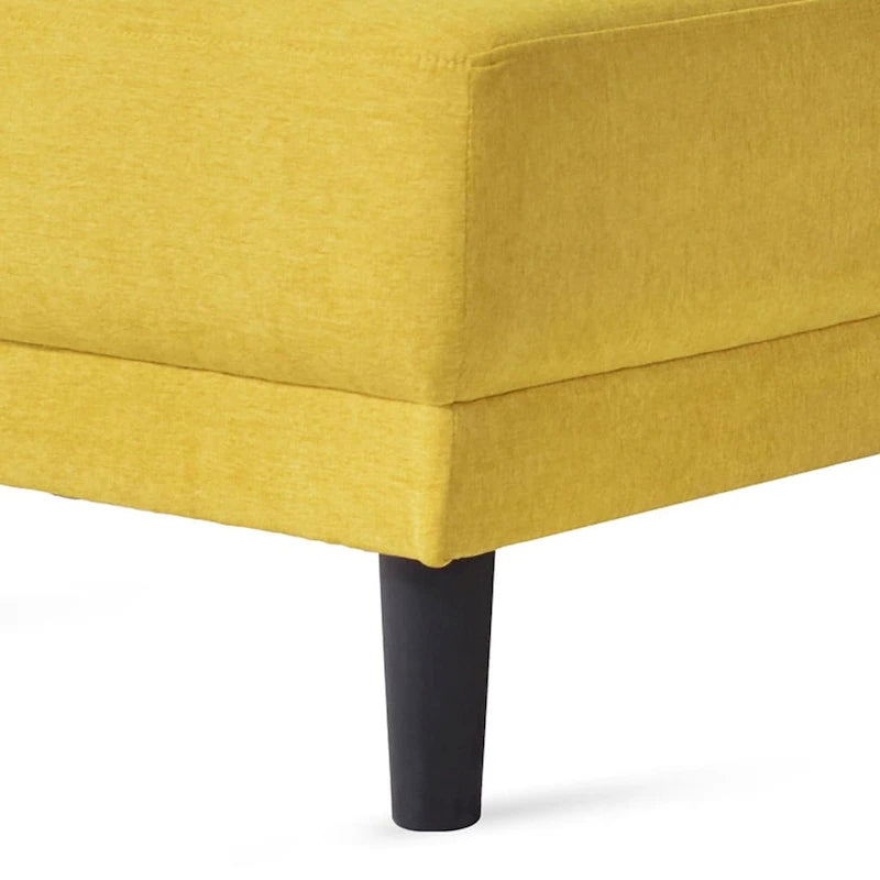 Élégante chaise longue de loisir individuelle rembourrée en tissu de lin pour l'intérieur