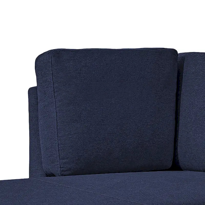 Élégante chaise longue de loisir individuelle rembourrée en tissu de lin pour l'intérieur