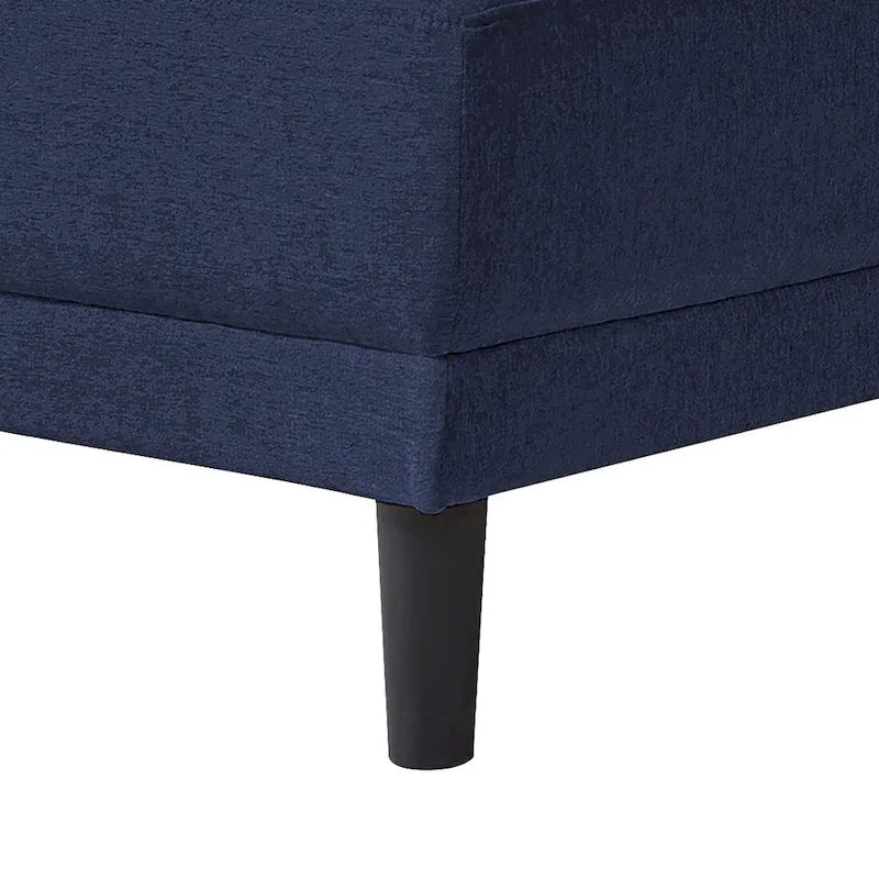 Élégante chaise longue de loisir individuelle rembourrée en tissu de lin pour l'intérieur