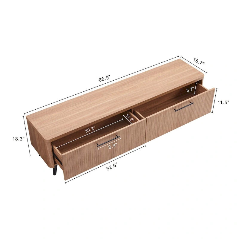 Meuble TV Manhattan Comfort Mid Century Modern Jodie 175 cm
