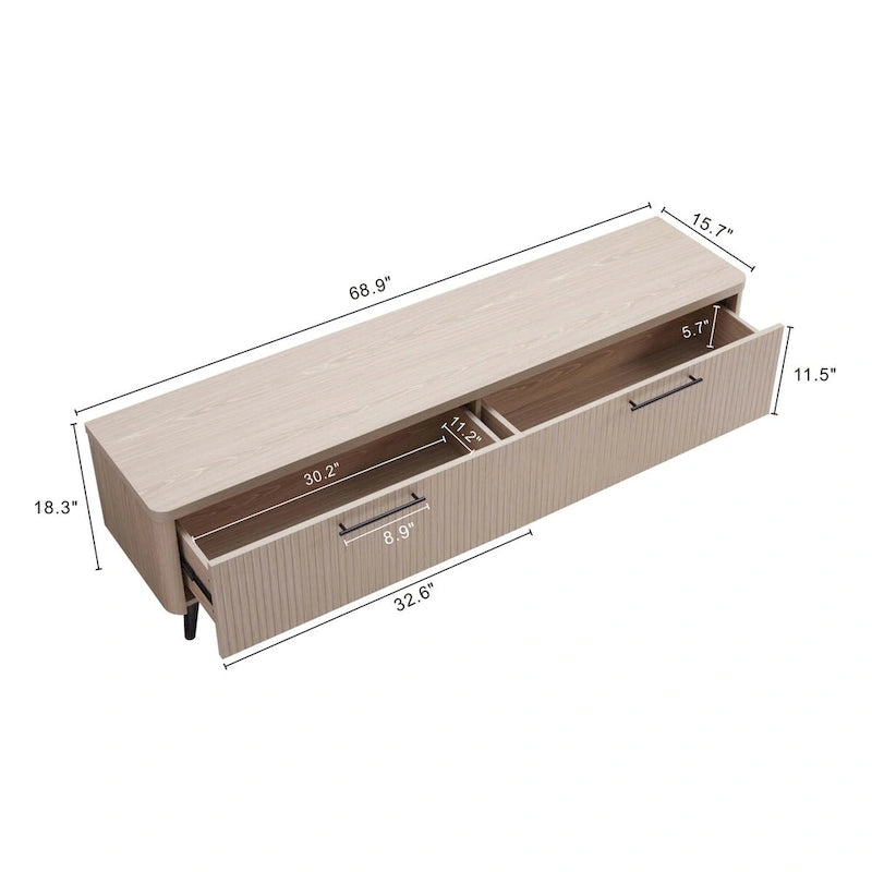 Meuble TV Manhattan Comfort Mid Century Modern Jodie 175 cm