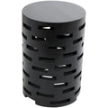 Table d'appoint latérale géométrique en bois inspirée des briques, découpée – Noir – Roche River Decor