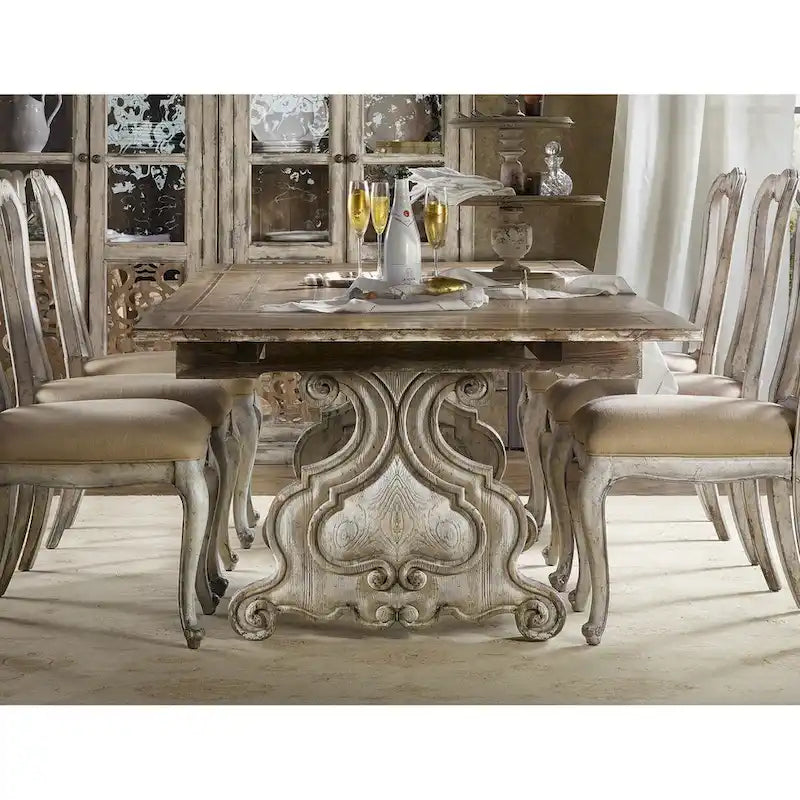 Hooker Furniture Chatelet 83-127 Long Refectory Luxury Trestle Dining